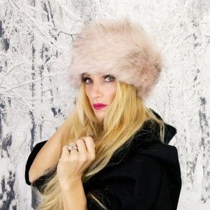 Blush Pink RUSSIAN FAUX FUR HAT